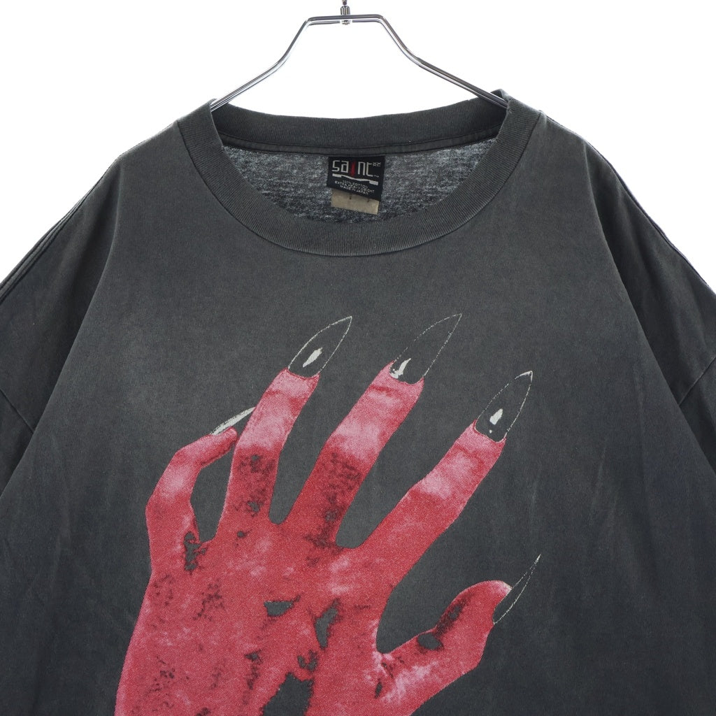 SAINT MICHAEL(セントマイケル) 23SS DEVIL HND TEE デビルハンド 半袖カットソー Tシャツ ブラック SM-S23-0000-003
