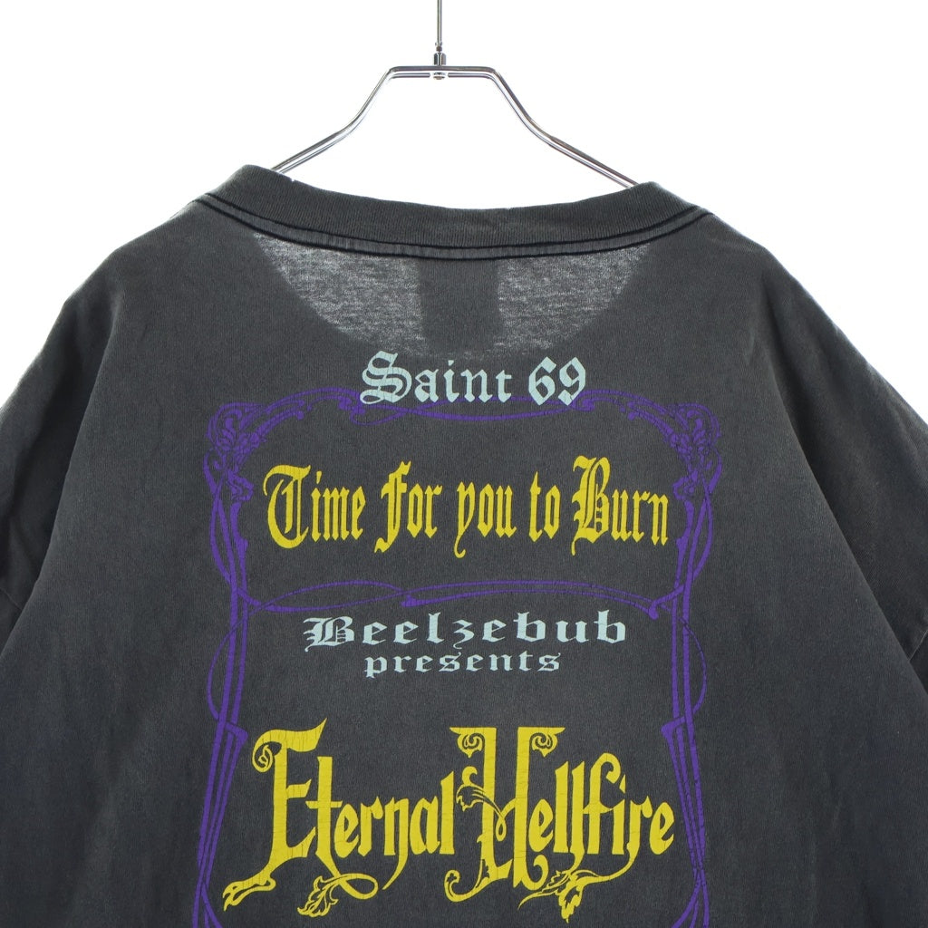 SAINT MICHAEL(セントマイケル) 23SS DEVIL HND TEE デビルハンド 半袖カットソー Tシャツ ブラック SM-S23-0000-003