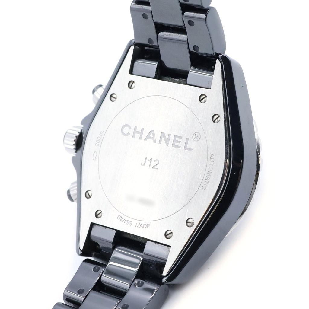 CHANEL(シャネル) J12 クロノグラフ 黒文字盤 9Pダイヤ セラミック 自動巻き 腕時計 ブラック H2419