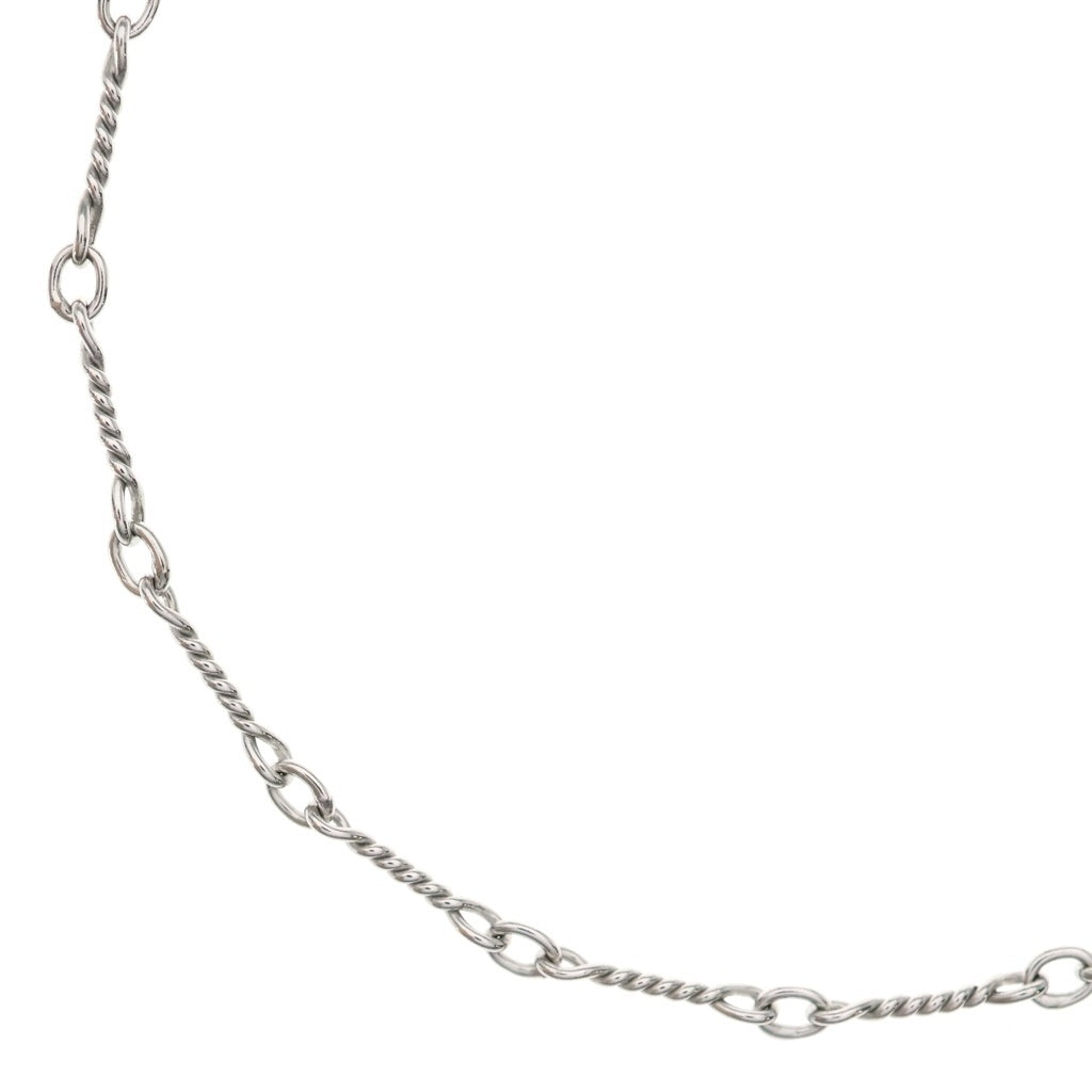 CHROME HEARTS(クロムハーツ) 18KWG NECKCHAIN T20 ツイストチェーンネックレス 20inch ホワイトゴールド BCA003
