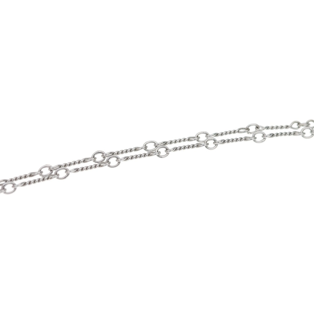 CHROME HEARTS(クロムハーツ) 18KWG NECKCHAIN T20 ツイストチェーンネックレス 20inch ホワイトゴールド BCA003