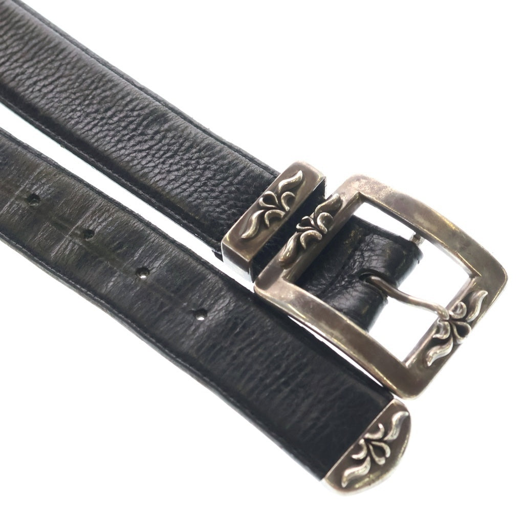 CHROME HEARTS(クロムハーツ) BLT 3PC OTJ レザーベルト ブラック/シルバー