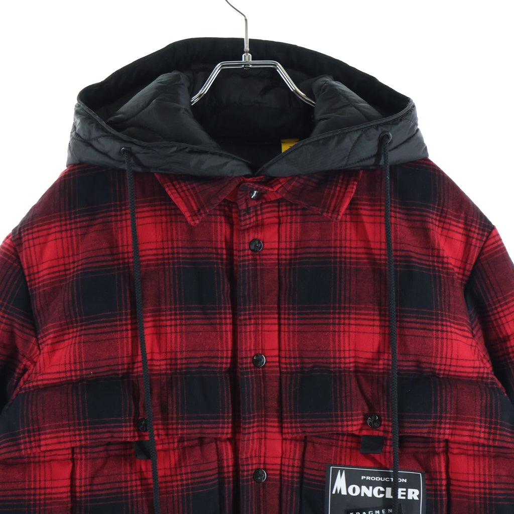 MONCLER(モンクレール) ×FRGMT FRAGMENT フラグメント DANVER チェック ダウンジャケット レッド/ブラック F209U1B51310 F209U1B5131
