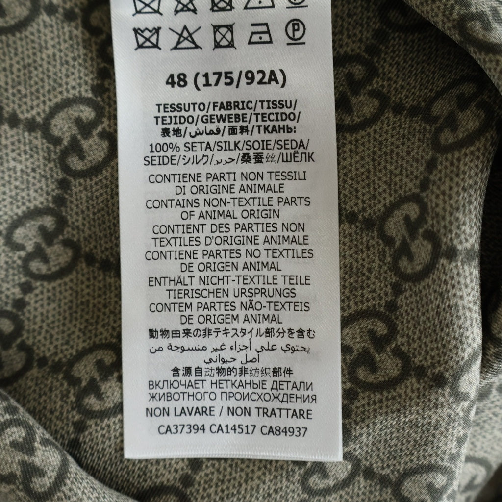 GUCCI(グッチ) ×Disney Flash Print Silk Short Sleeve Shirt ディズニー フラッシュプリント シルク 半袖シャツ GGスプリーム ベージュ 646446 ZAGCN