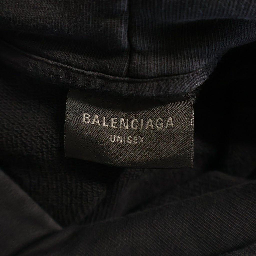 BALENCIAGA(バレンシアガ) 24SS トロピカルロゴプリント プルオーバーパーカー ブラック 761458 TPVM1