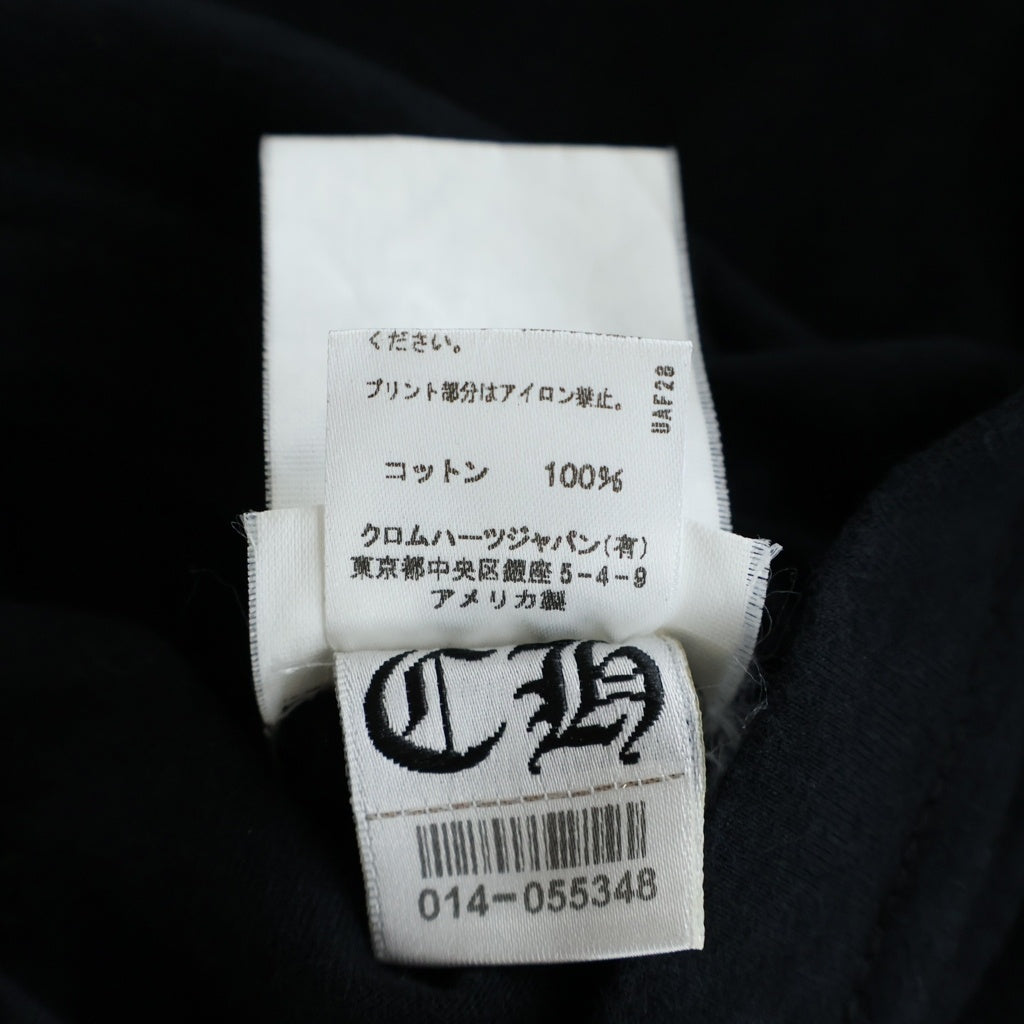 CHROME HEARTS(クロムハーツ) バックセメタリークロス ホースシュープリント 半袖クルーネックTシャツカットソー ブラック/レッド