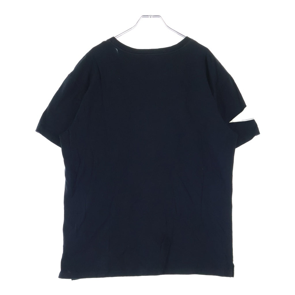 VALENTINO(ヴァレンティノ) フロントロゴプリント クルーネック 半袖Tシャツ ブラック