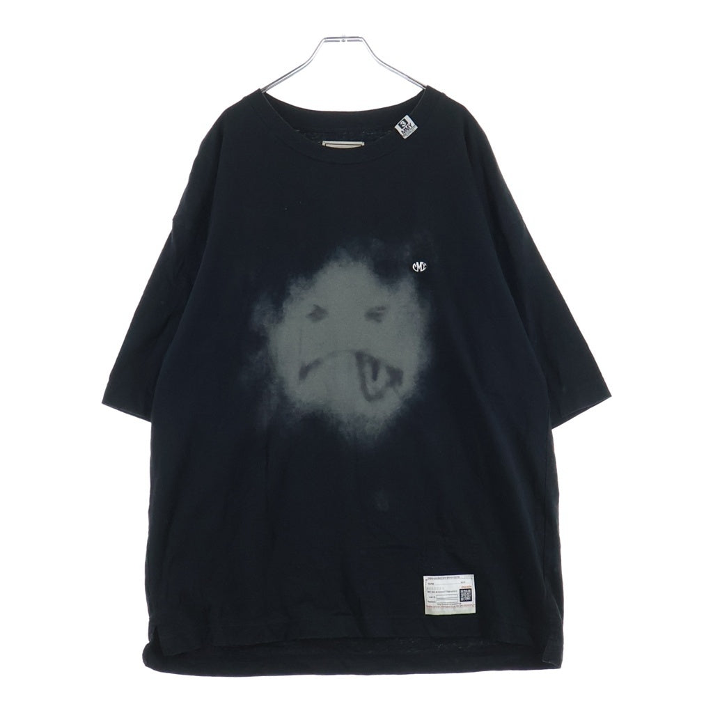 MAISON MIHARAYASUHIRO(メゾンミハラヤスヒロ) 24SS SMILY FACE PRINTED TEE 2 スマイル フェイス プリント 半袖クルーネックTシャツ ブラック A12TS661
