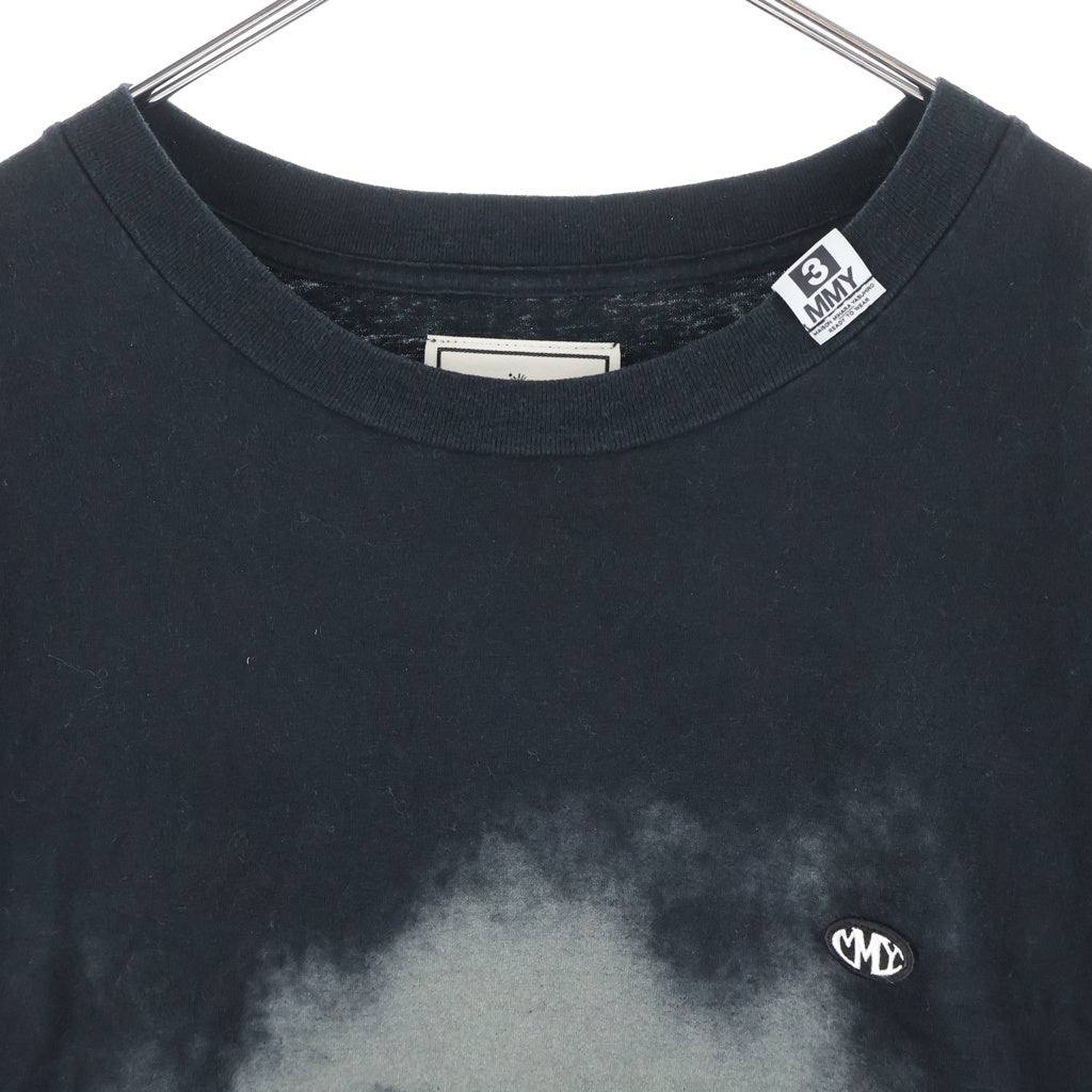 MAISON MIHARAYASUHIRO(メゾンミハラヤスヒロ) 24SS SMILY FACE PRINTED TEE 2 スマイル フェイス プリント 半袖クルーネックTシャツ ブラック A12TS661