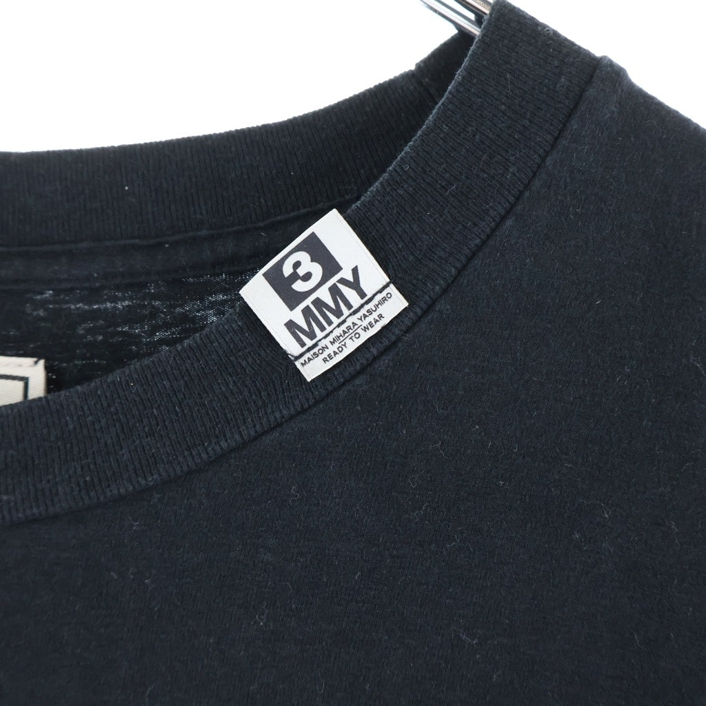 MAISON MIHARAYASUHIRO(メゾンミハラヤスヒロ) 24SS SMILY FACE PRINTED TEE 2 スマイル フェイス プリント 半袖クルーネックTシャツ ブラック A12TS661