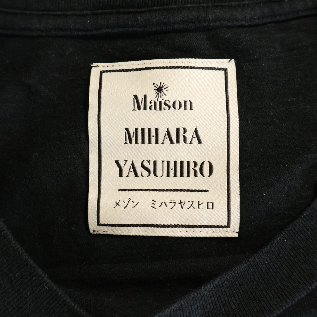 MAISON MIHARAYASUHIRO(メゾンミハラヤスヒロ) 24SS SMILY FACE PRINTED TEE 2 スマイル フェイス プリント 半袖クルーネックTシャツ ブラック A12TS661