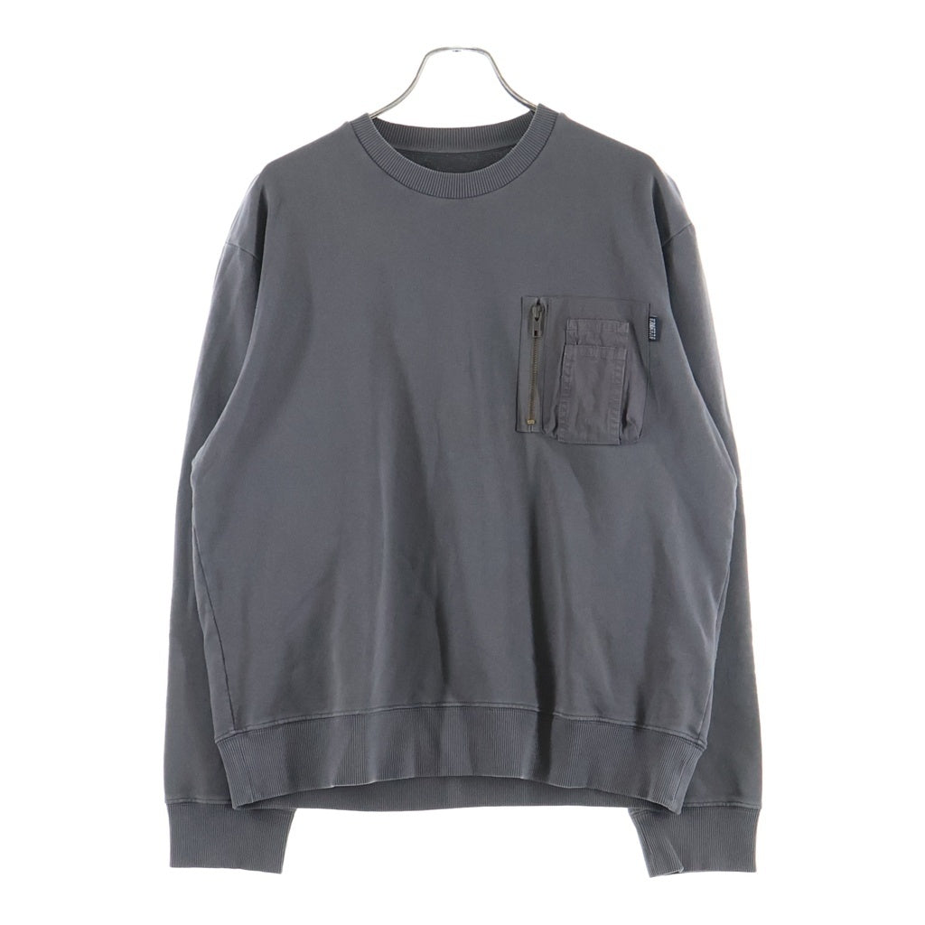 MM6 Maison Margiela(エムエムシックスメゾンマルジェラ) ユーティリティポケット クルーネックスウェットトレーナー グレー SH0GU0038 M25024
