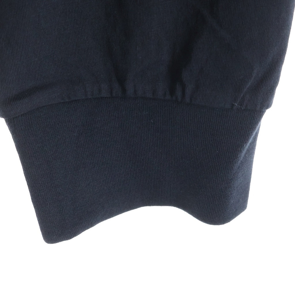MM6 Maison Margiela(エムエムシックスメゾンマルジェラ) ロゴパッチ クルーネック長袖Tシャツ ロングスリーブカットソー ブラック SH0NH0023 M20170