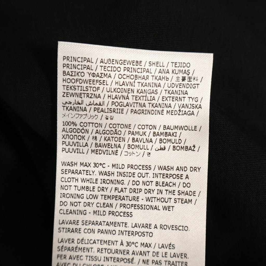 MM6 Maison Margiela(エムエムシックスメゾンマルジェラ) ロゴパッチ クルーネック長袖Tシャツ ロングスリーブカットソー ブラック SH0NH0023 M20170
