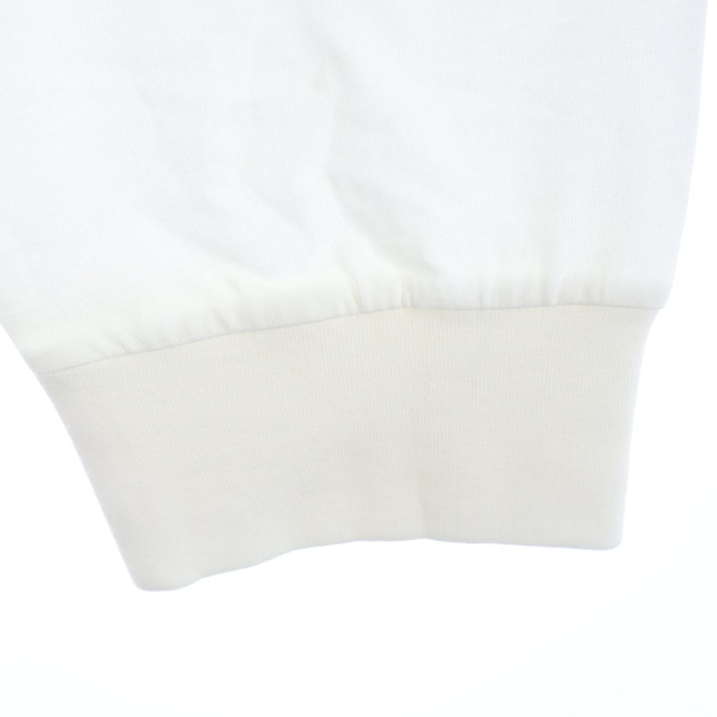 MM6 Maison Margiela(エムエムシックスメゾンマルジェラ) 25AW ナンバリングロゴ クルーネック長袖Tシャツ ロングスリーブカットソー ホワイト SH0GC0034 S24312