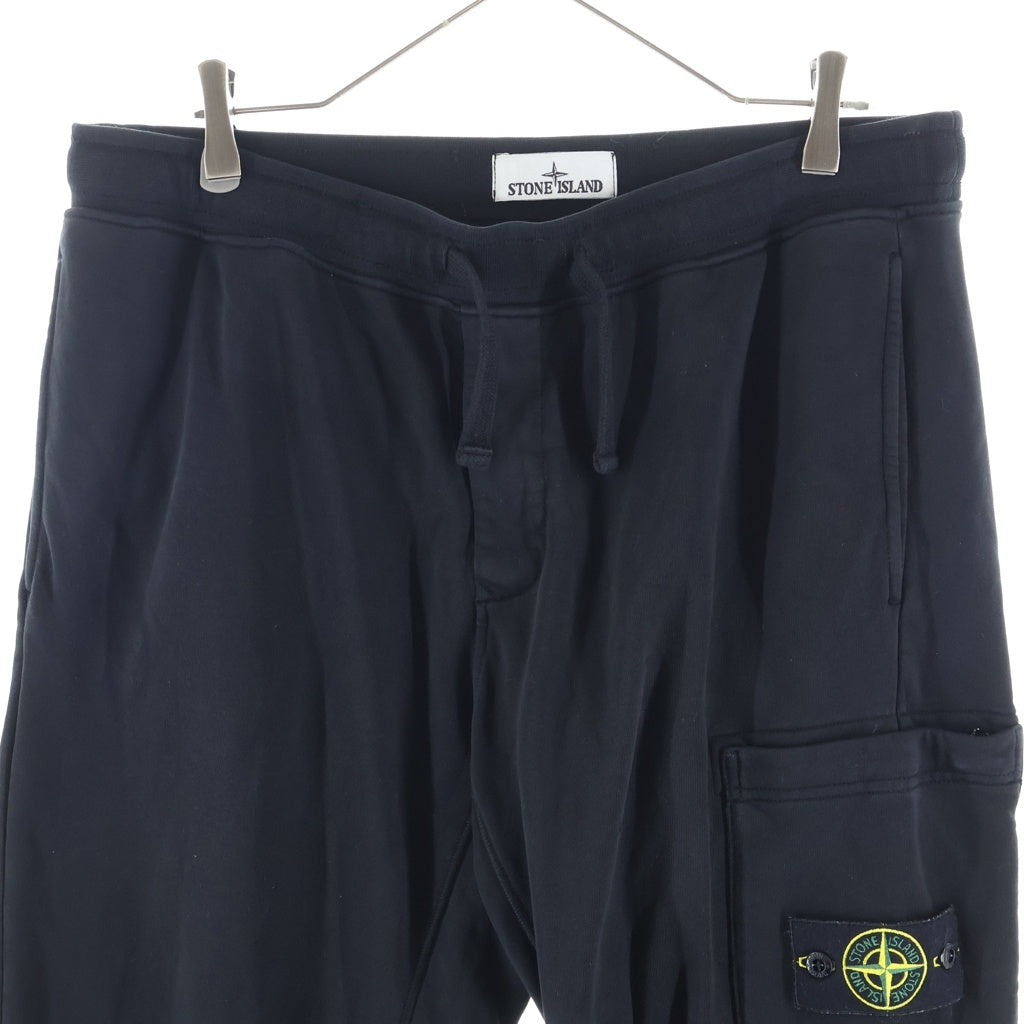 STONE ISLAND(ストーンアイランド) コンパスパッチ ドローストリング スウェットパンツ ブラック K2S156200010S0051
