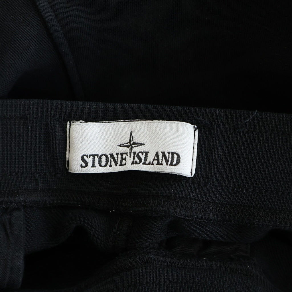 STONE ISLAND(ストーンアイランド) コンパスパッチ ドローストリング スウェットパンツ ブラック K2S156200010S0051
