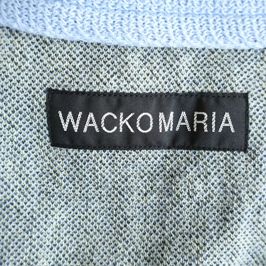 WACKO MARIA(ワコマリア) LEOPARD JACQUARD KNIT CARDIGAN レオパード ニット カーディガン ライトブルー WMK-KN28