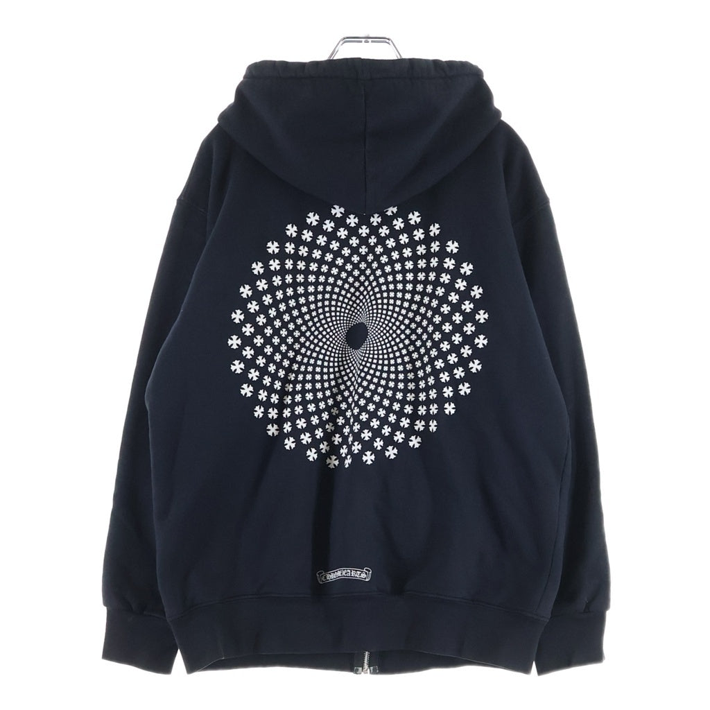 CHROME HEARTS(クロムハーツ) CHプラス スクロールラベル プリント 裏地サーマル ダガージップアップパーカー