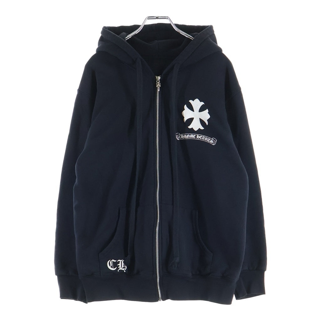 CHROME HEARTS(クロムハーツ) CHプラス スクロールラベル プリント 裏地サーマル ダガージップアップパーカー