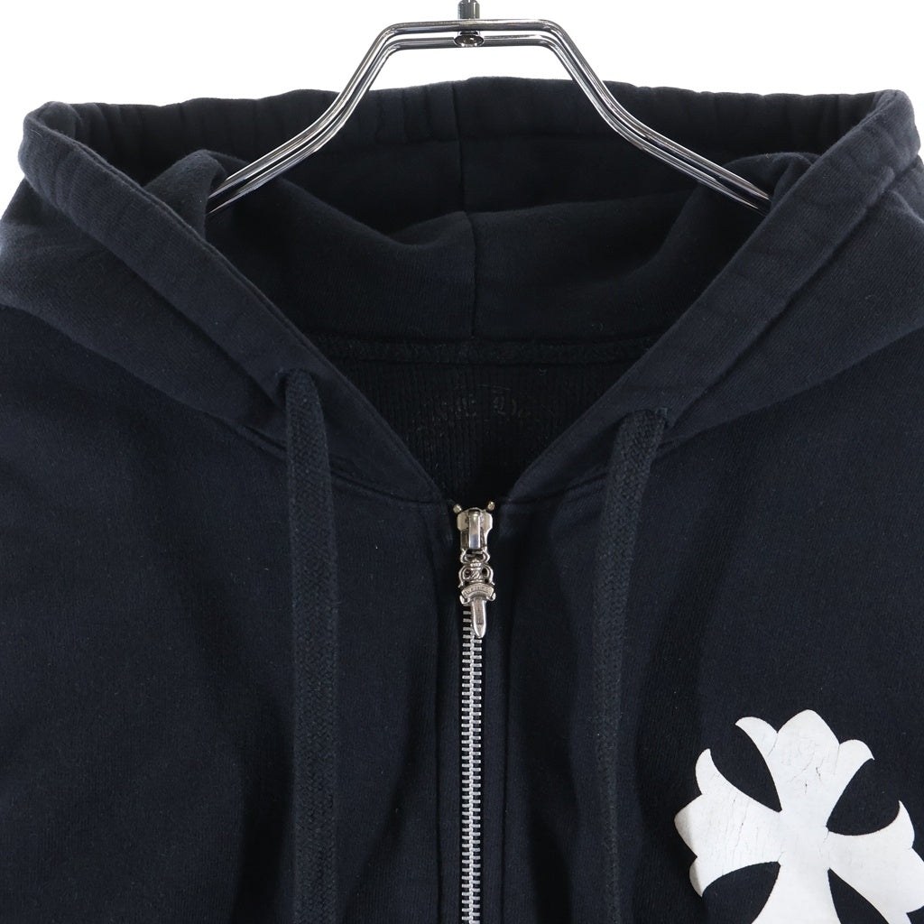 CHROME HEARTS(クロムハーツ) CHプラス スクロールラベル プリント 裏地サーマル ダガージップアップパーカー