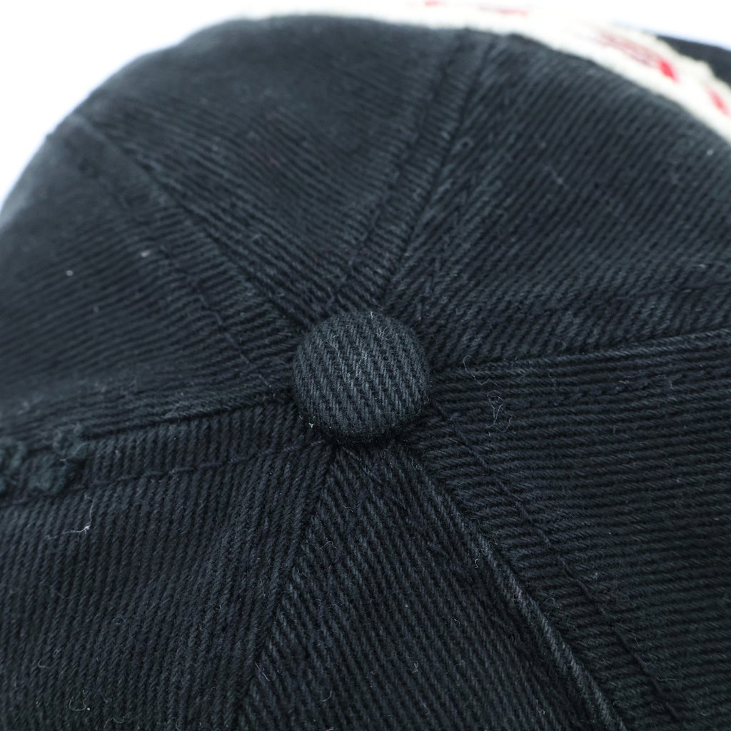 DIESEL(ディーゼル) C-BRAFF オーバルD 刺繍ロゴ ダメージ加工 パッチ ベースボールキャップ ブラック A15103