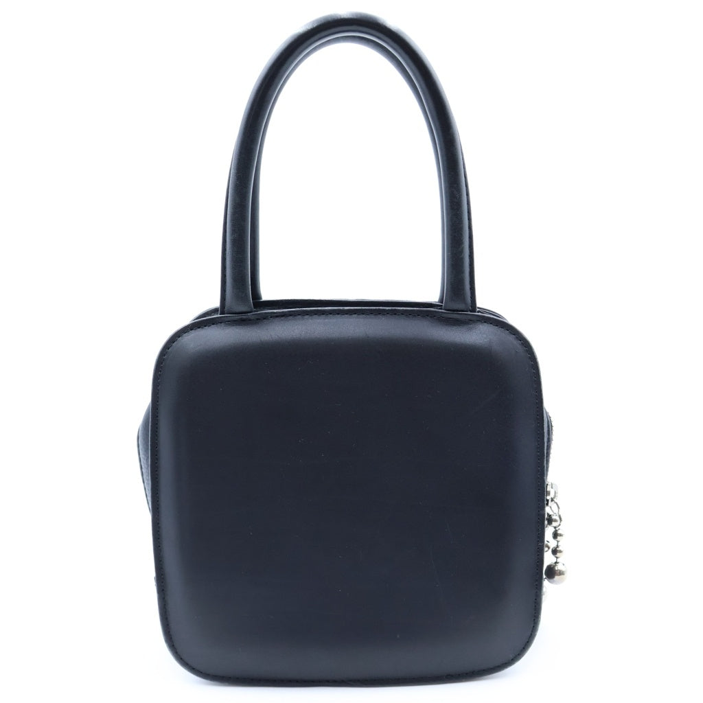 beautiful people(ビューティフルピープル) ERIN square duffle bag small エリン スクエア ダッフル バッグ スモール レザー ハンドバッグ ブラック レディース