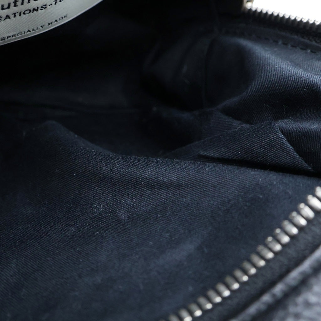 beautiful people(ビューティフルピープル) ERIN square duffle bag small エリン スクエア ダッフル バッグ スモール レザー ハンドバッグ ブラック レディース