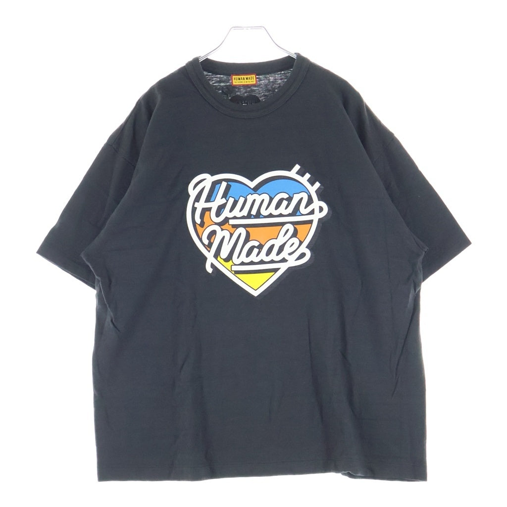HUMAN MADE(ヒューマンメイド) GRAPHIC T-SHRT ハートロゴプリント 半袖 クルーネック Tシャツ ブラック HM31TE005