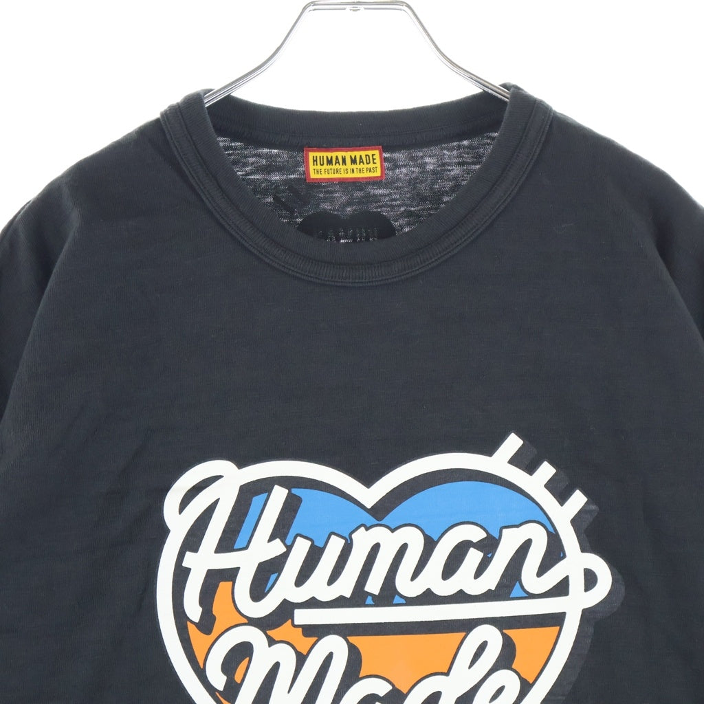 HUMAN MADE(ヒューマンメイド) GRAPHIC T-SHRT ハートロゴプリント 半袖 クルーネック Tシャツ ブラック HM31TE005