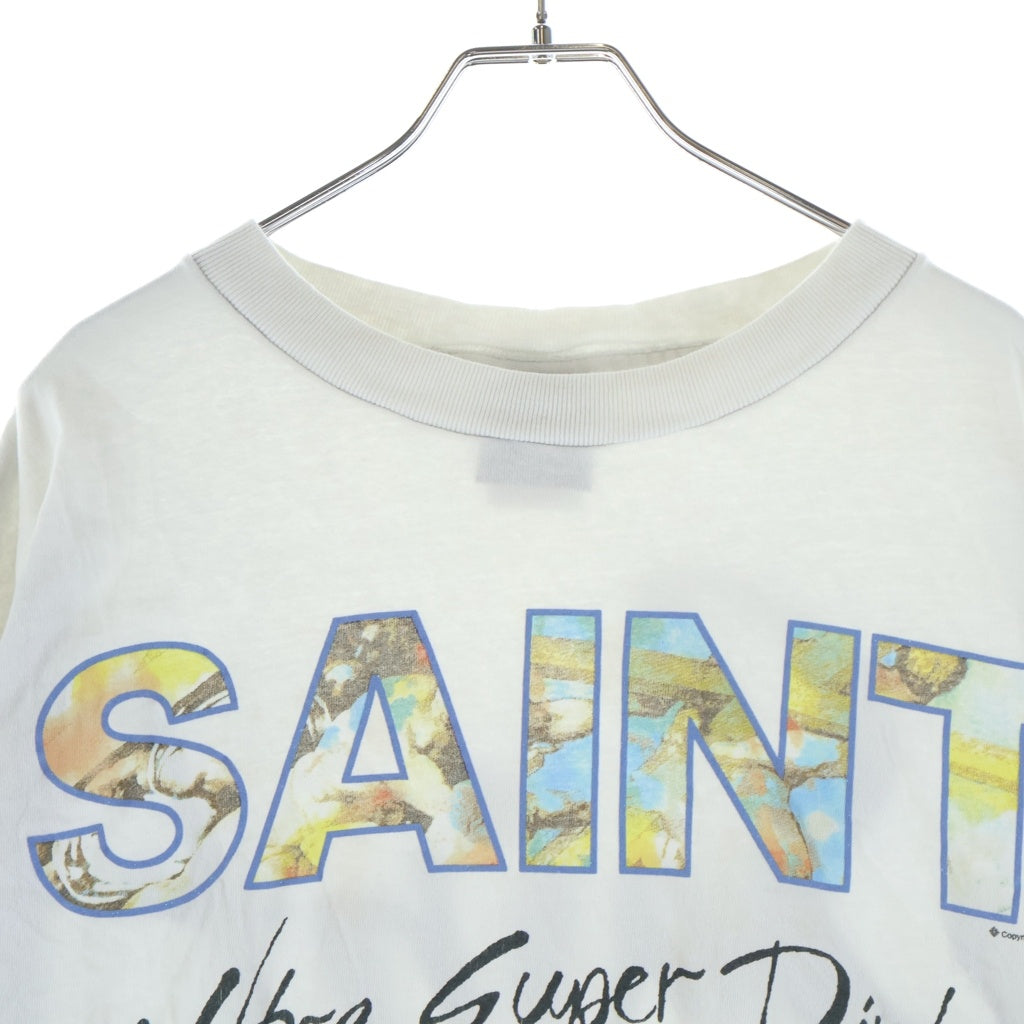 SAINT MICHAEL(セントマイケル) 25SS SUPER DIRTY SS TEE スーパーダーティー プリント半袖Tシャツ カットソー ホワイト SM-HR8-0000-025
