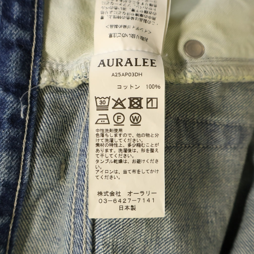 AURALEE(オーラリー) SELVEDGE FADED HEAVY DENIM WIDE PANTS セルビッチ フェイデッド ヘビー デニム ワイド パンツ インディゴ A25AP03DH