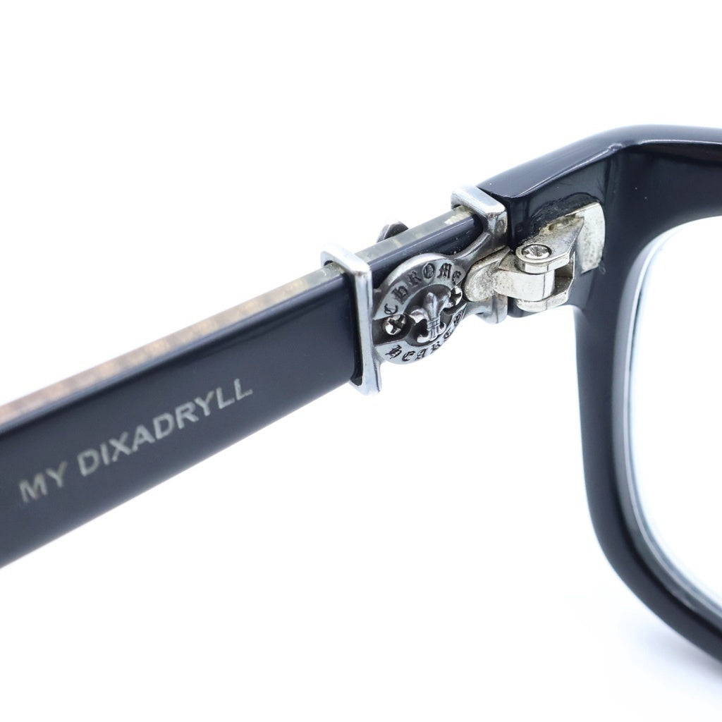 CHROME HEARTS(クロムハーツ) MY DIXADRYLL サイドBSフレア装飾 スクエア型 サングラス メガネ ブラック