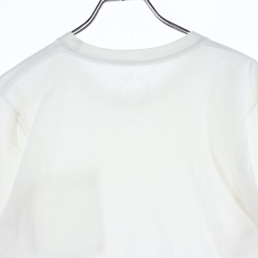 CHROME HEARTS(クロムハーツ) CH S/S NECK LOGO ネックロゴプリント 半袖Tシャツ ホワイト