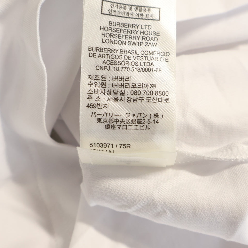 BURBERRY(バーバリー) ノバチェック ポケット クルーネック半袖Tシャツ ショートスリーブカットソー ホワイト 8103971