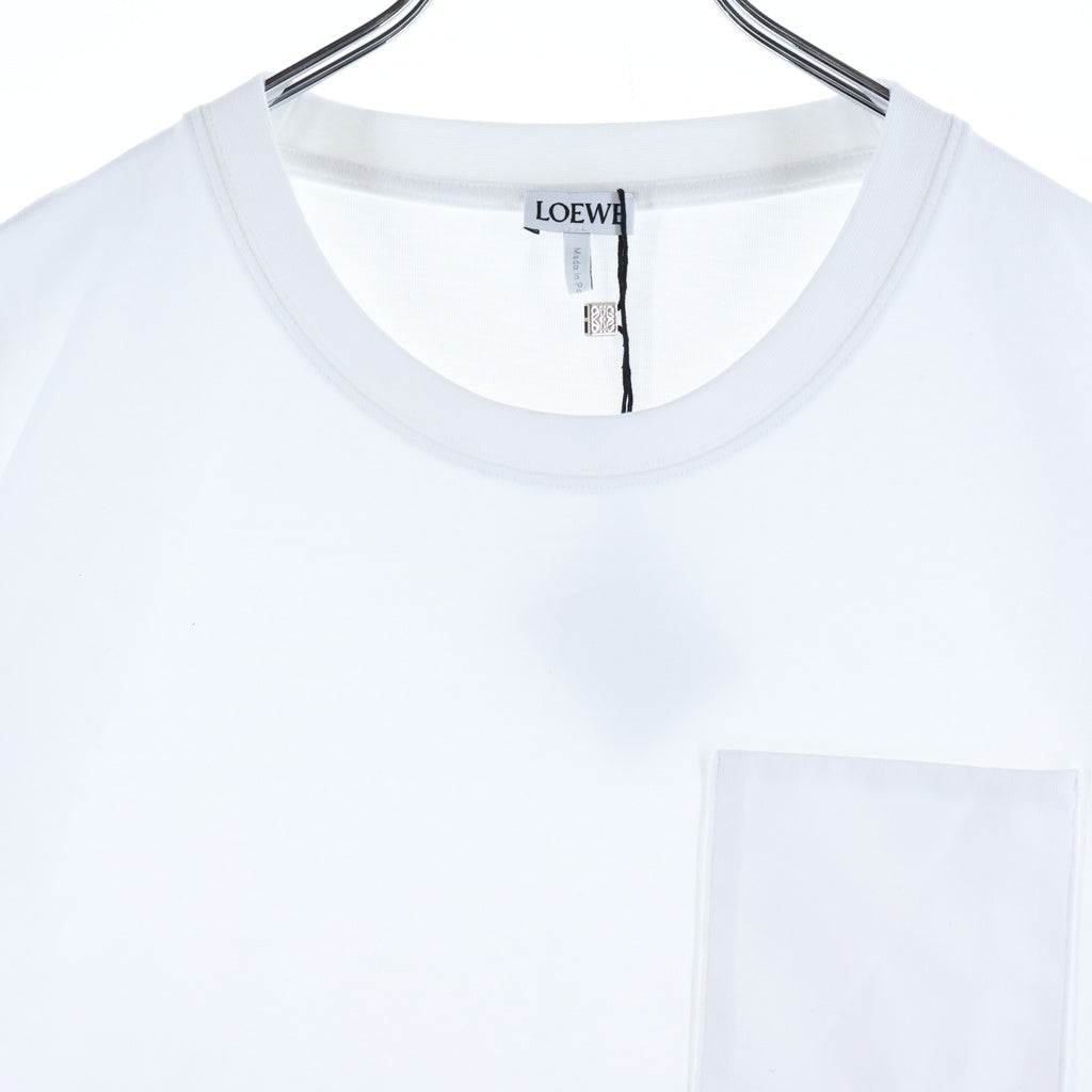 LOEWE(ロエベ) Anagram Pocket Relaxed Fit T-Shirt アナグラム ポケット リラックスフィット 半袖Tシャツ ショートスリーブカットソー ホワイト H526Y22XDS