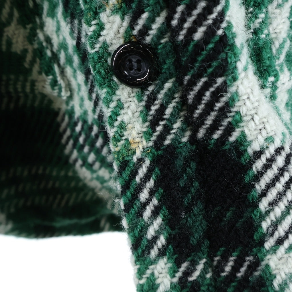 cvtvlist(カタリスト) Rope check shirts ロープチェックシャツ ウールジャケット グリーン 2201100201
