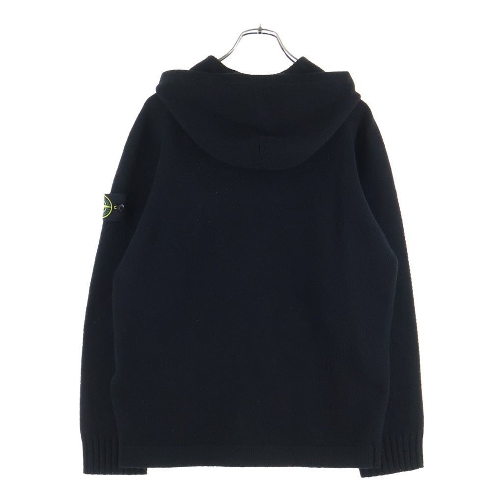 STONE ISLAND(ストーンアイランド) サイドロゴワッペン ジップアップパーカー ウール ナイロン ブラック K2S155100086S01A3