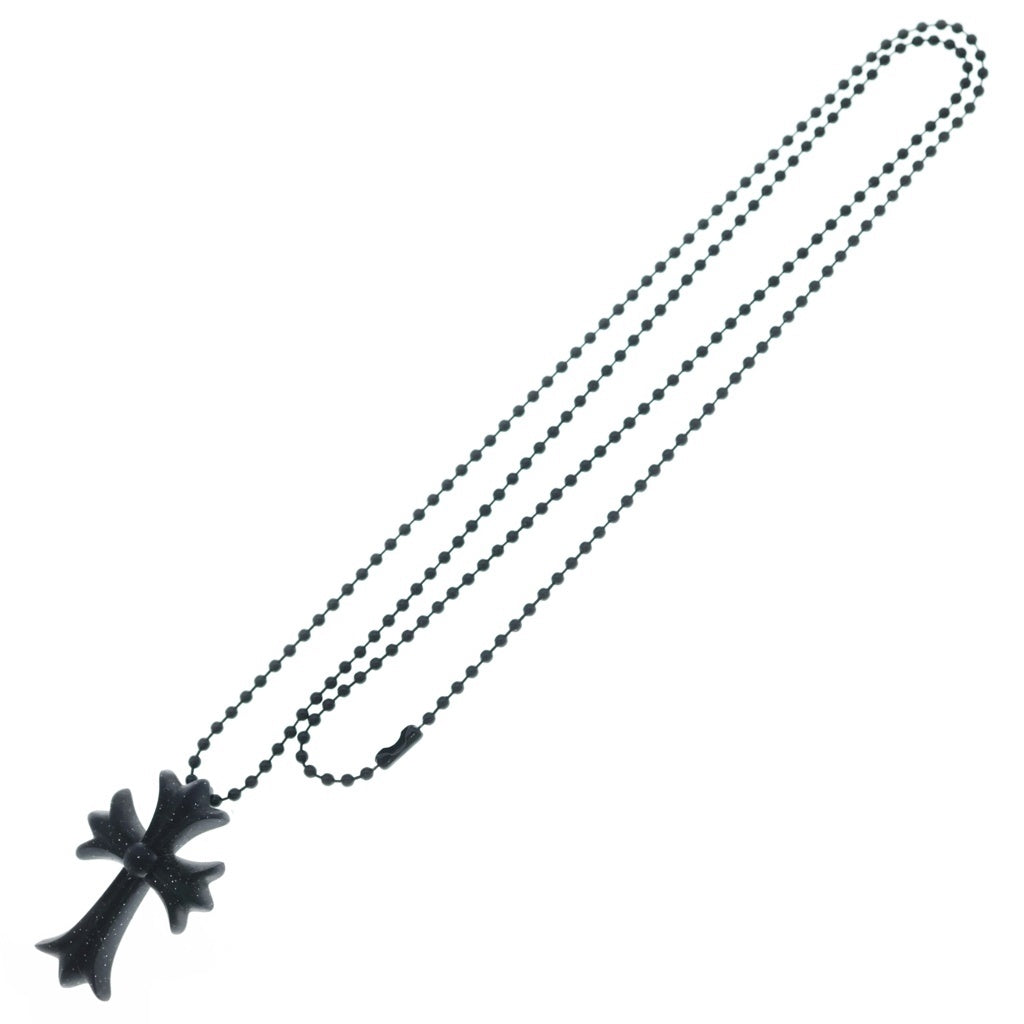 CHROME HEARTS(クロムハーツ) RUBBER CH CRS SML スモールCHクロス ラバーネックレス シリコン ブラック BCA306
