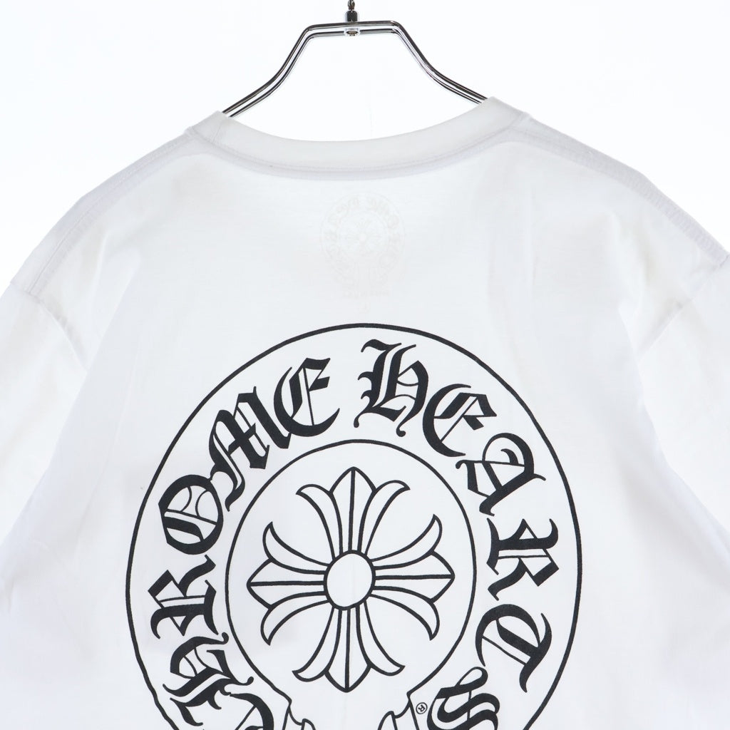 CHROME HEARTS(クロムハーツ) HORSESHOE S/S TEE ホースシュープリント ポケット半袖Tシャツ カットソー ホワイト
