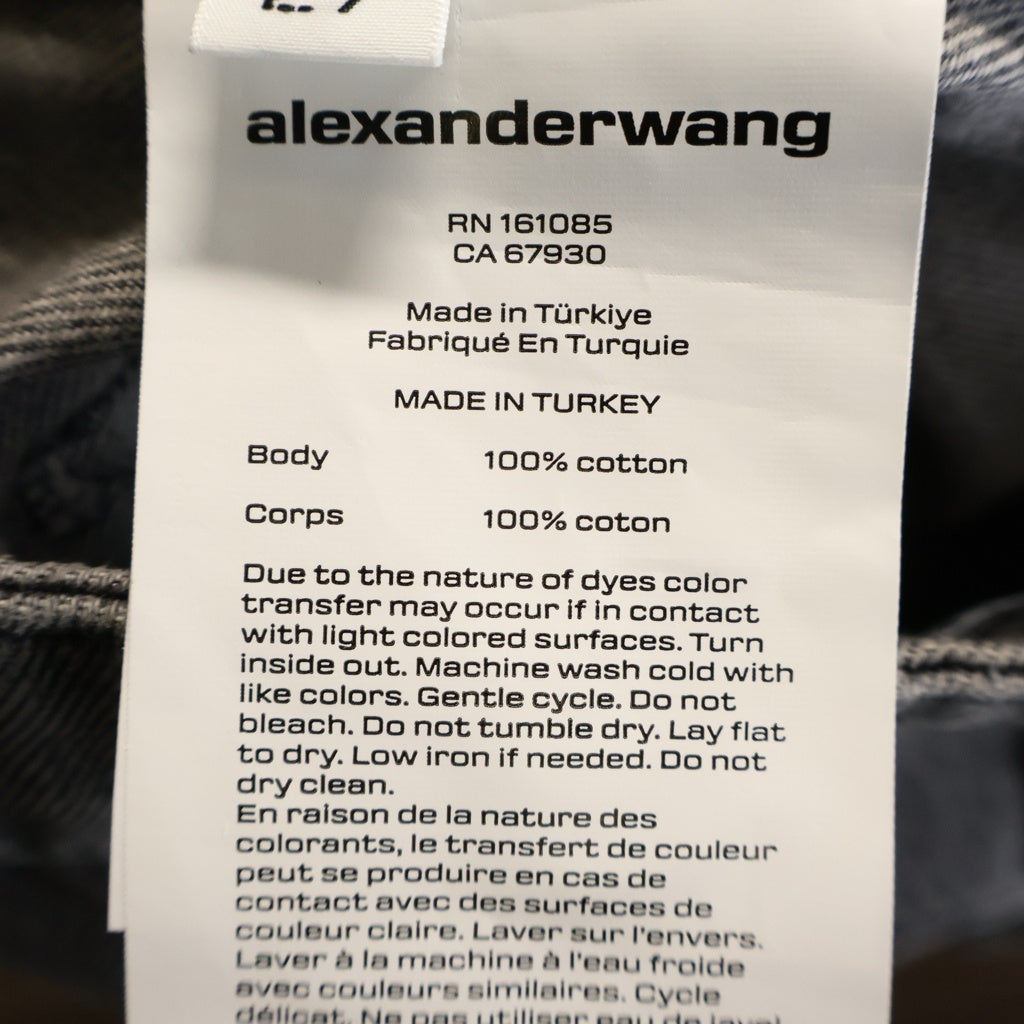 ALEXANDER WANG(アレキサンダーワン) カーペンター デニム ミニ スコート グレー レディース 4DC1265108