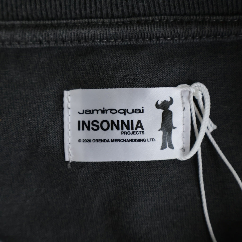 Insonnia Projects(インソニアプロジェクツ) ×JAMIROQUAI 半袖 クルーネック Tシャツ ブラック IP-JQ-002
