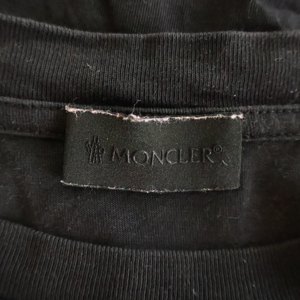 MONCLER(モンクレール) 23AW SS T-SHIRT ロゴプリント クルーネック 半袖Tシャツ カットソー ブラック I20918C00016