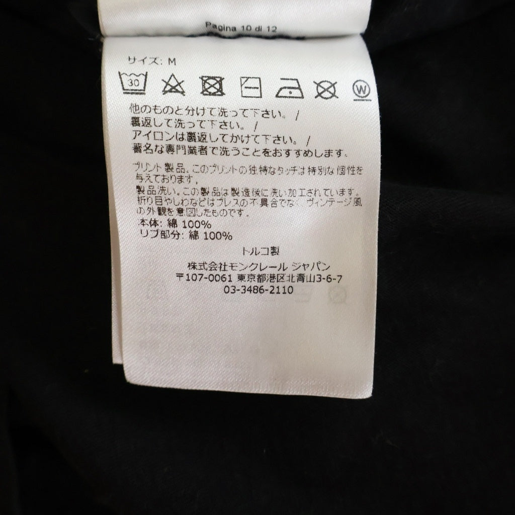 MONCLER(モンクレール) 23AW SS T-SHIRT ロゴプリント クルーネック 半袖Tシャツ カットソー ブラック I20918C00016