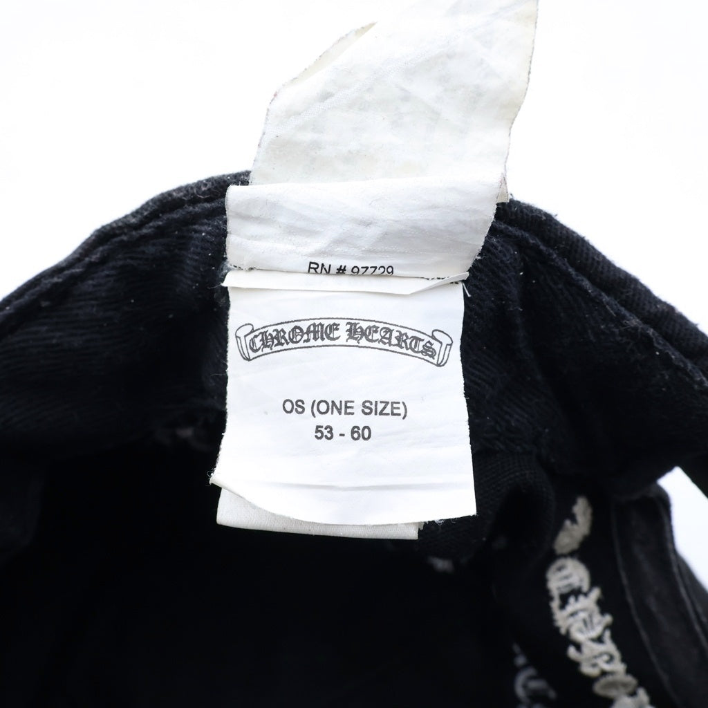 CHROME HEARTS(クロムハーツ) CH HAT CHロゴ刺繍 ベースボールキャップ 帽子 ブラック/グレー