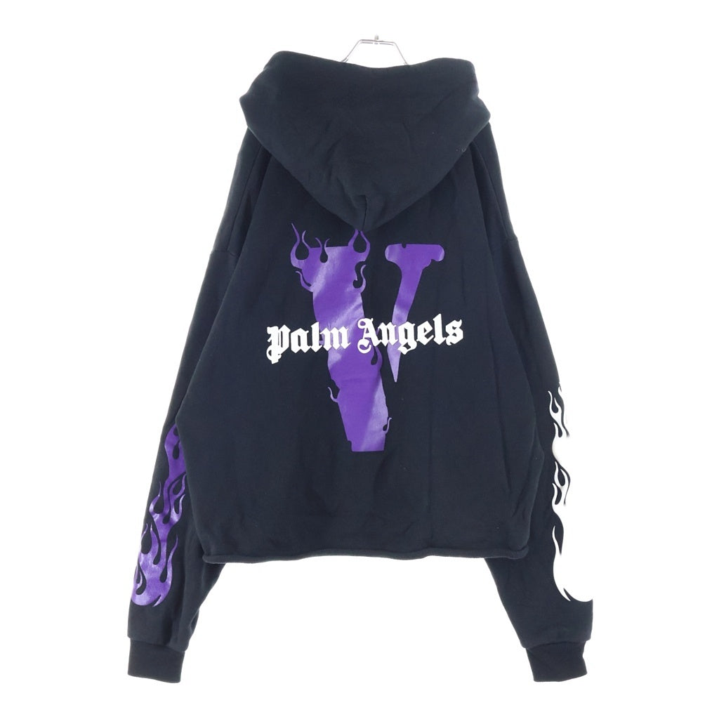 Palm Angels(パームエンジェルス) ×VLONE Pullover Hooded 袖プリント パーカー ブラック