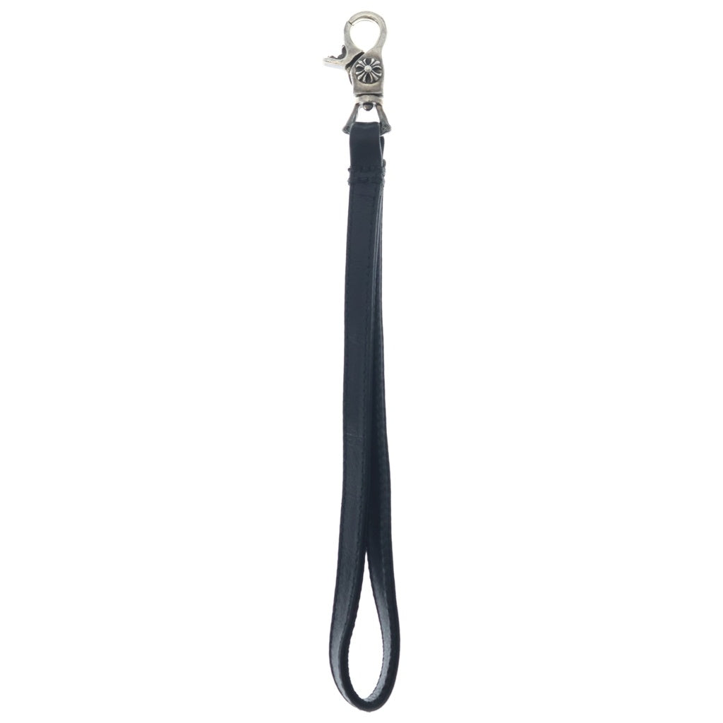 CHROME HEARTS(クロムハーツ) レザーストラップ リストレット クリップホルダー シルバー/ブラック