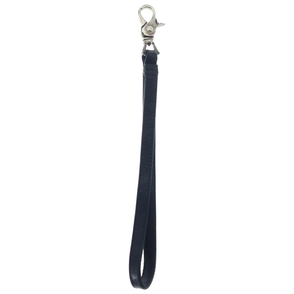 CHROME HEARTS(クロムハーツ) レザーストラップ リストレット クリップホルダー シルバー/ブラック