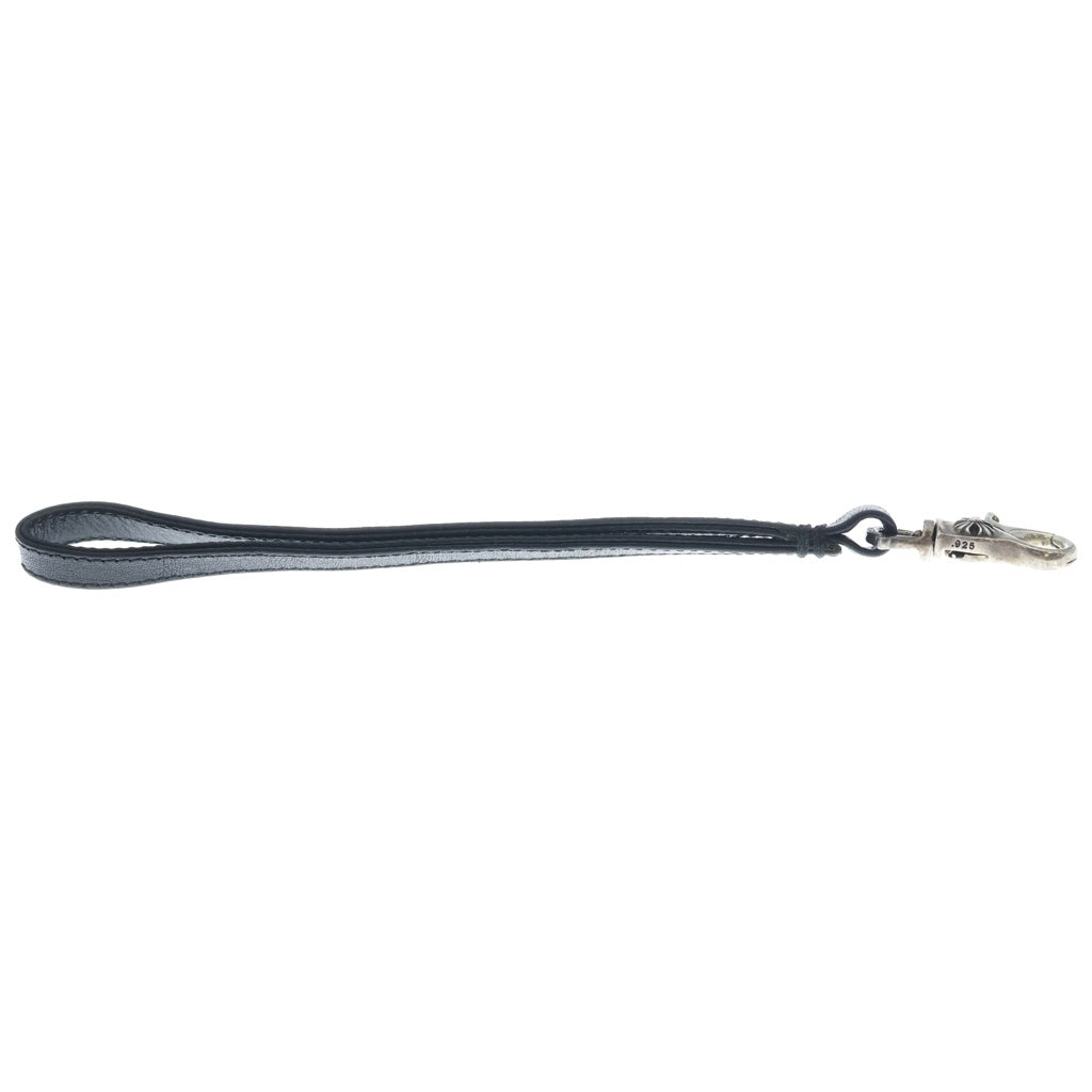CHROME HEARTS(クロムハーツ) レザーストラップ リストレット クリップホルダー シルバー/ブラック