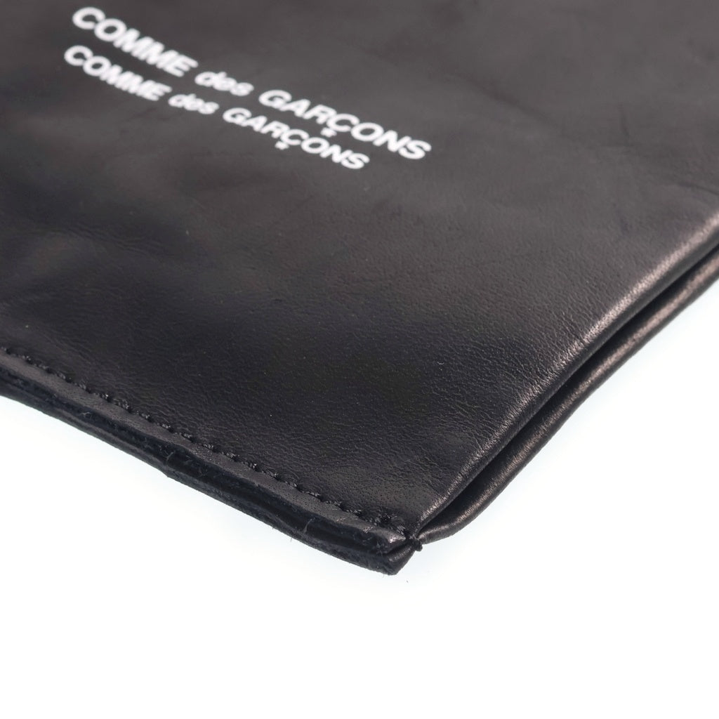 COMME des GARCONS(コムデギャルソン) Straight-Cut Leather Tote ストレートカット レザートートバッグ ブラック RR-K203 レディース
